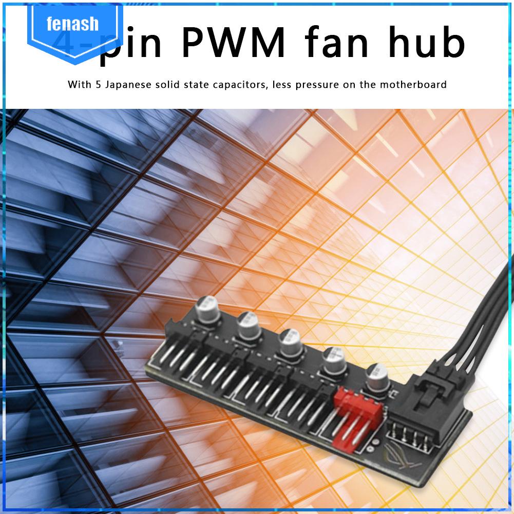 ✪Bộ Chia Cổng Quạt Tản Nhiệt 5 Cổng Cho Quạt PWM 4 Pin