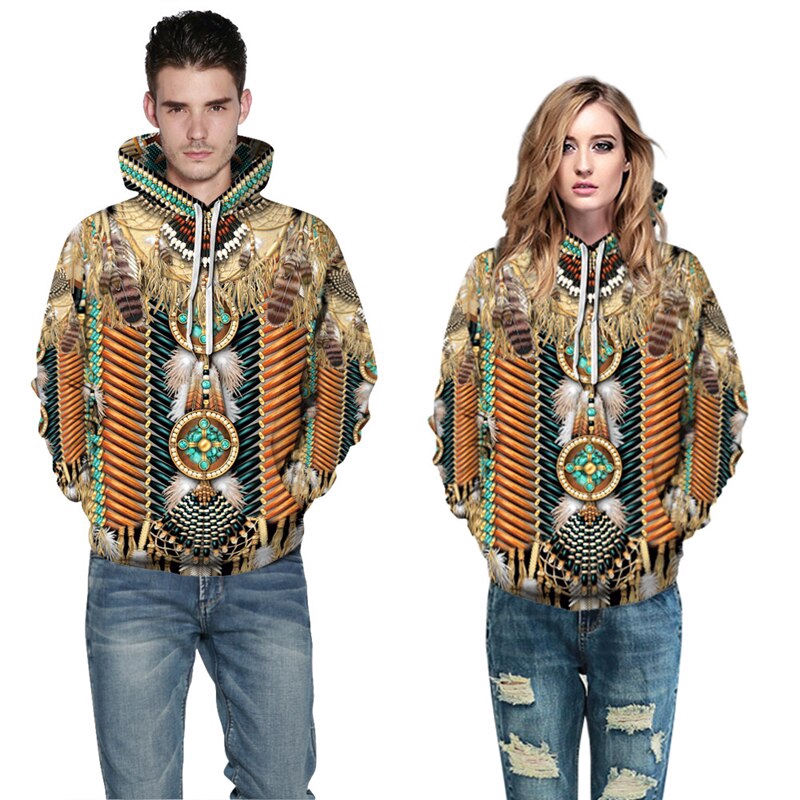 Áo Hoodie In Hình Thổ Dân 3d Cá Tính Cho Nam Nữ | BigBuy360 - bigbuy360.vn