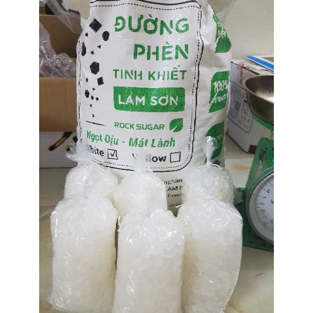 1KG ĐƯỜNG PHÈN HẠT TRẮNG NẤU CHÈ, TRƯNG YẾN