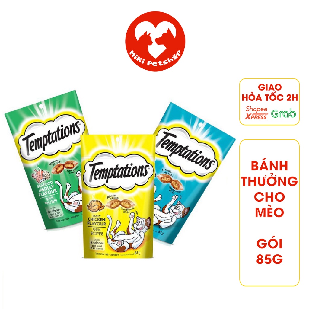 Bánh Thưởng Cho Mèo Temptations 85g - Miki Petshop