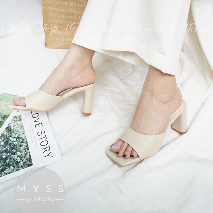 Giày sục nữ mũi vuông gót dẹp 7cm thời trang MYSS - SU73