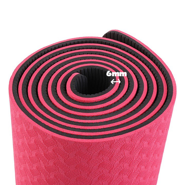 [MUA 2 TẶNG1] Thảm tập yoga 2 lớp 6mm TPE bám dính cao cấp