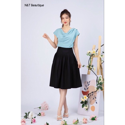 chân váy xoè chữ A @ xếp li @ cho chị e văn phòng công sở