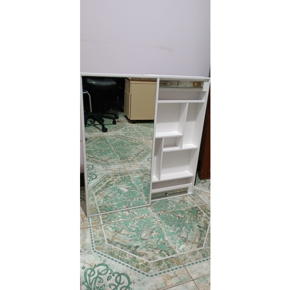 Kệ Treo Tường Kèm Gương Thông Minh Gỗ Chất Liệu Gỗ MDF Cao Cấp  - BAO VỠ GƯƠNG