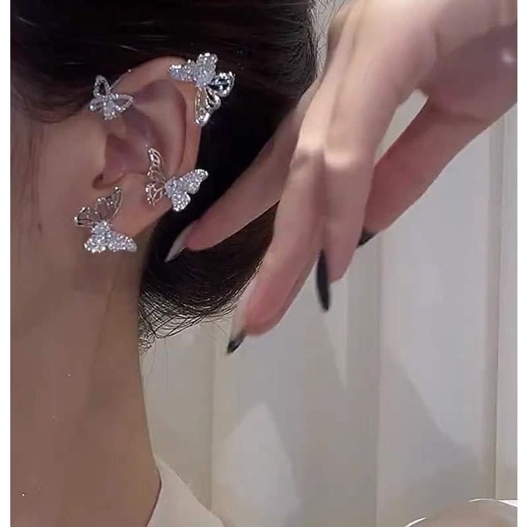 1 chiếc khuyên tai vành tai đá fancy