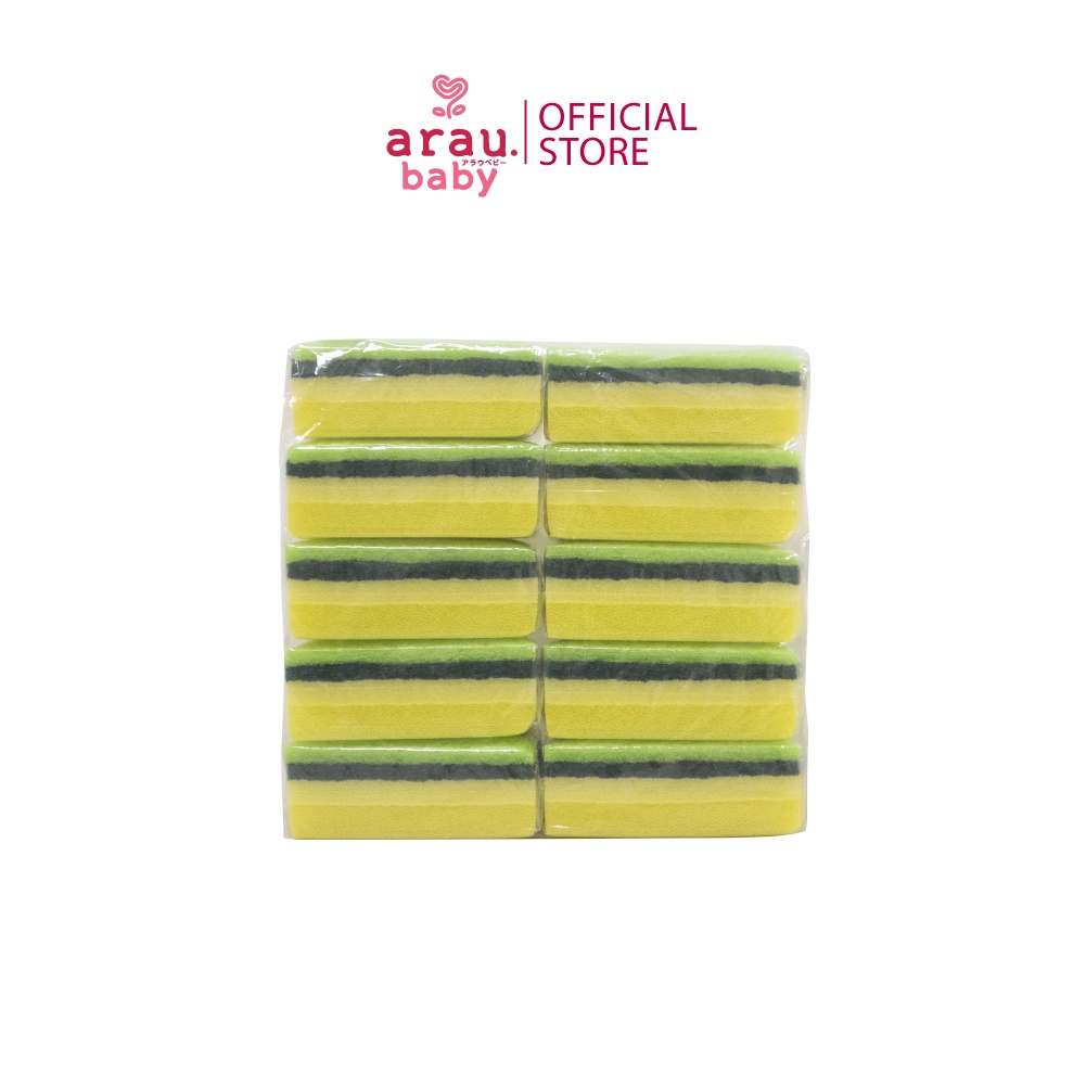 (Quà tặng) Miếng Rửa Chén Saraya bọt biển 3 lớp