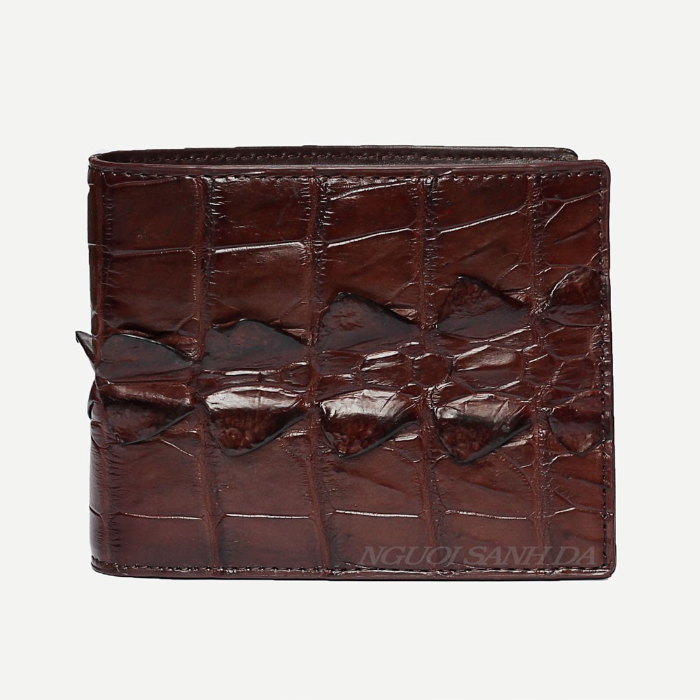 Ví nam gai đuôi da cá sấu chính hãng Người Sành Da,- Bảo hành 24 tháng