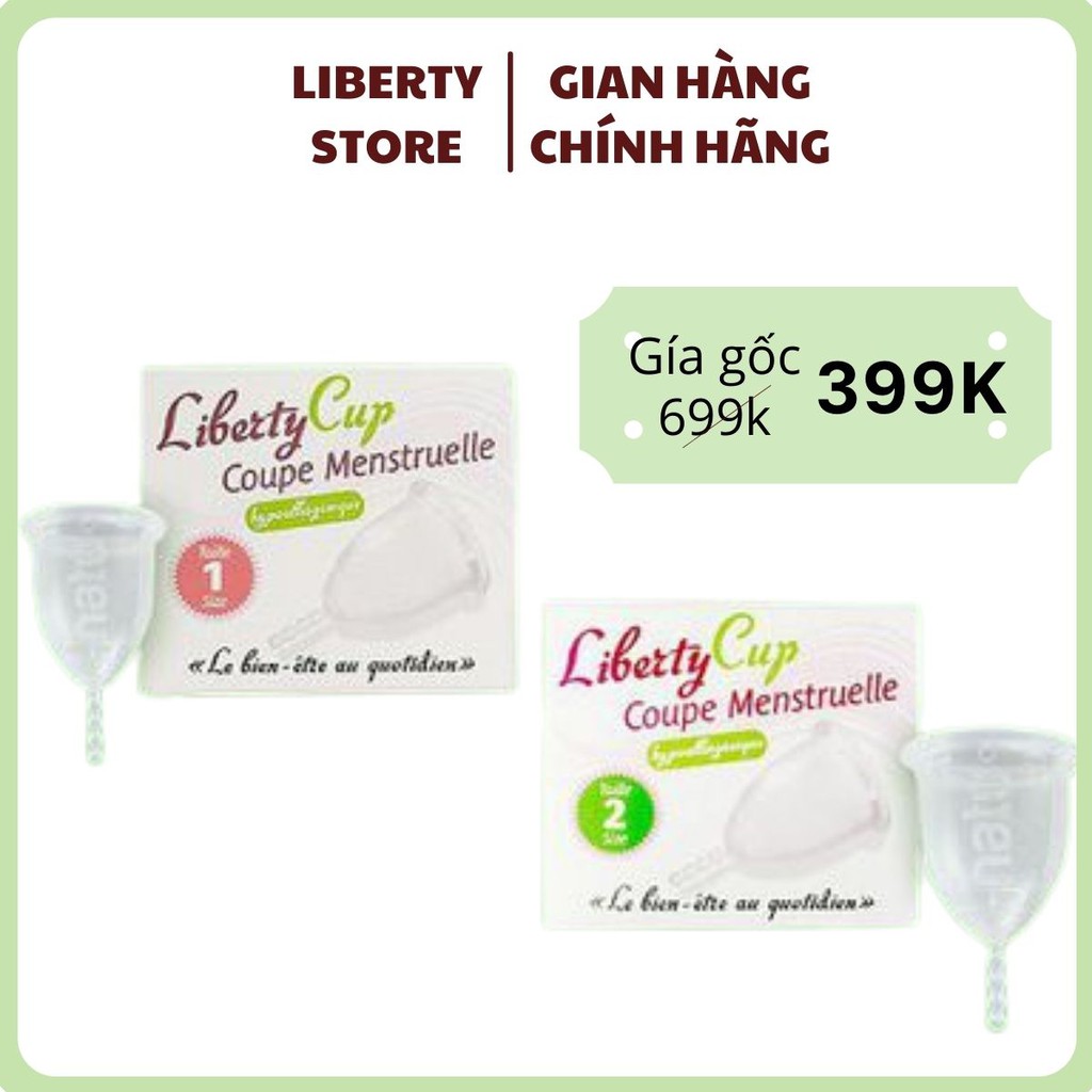 Cốc nguyệt san Liberty Cup chính hãng, Nhập khẩu Pháp, đầy đủ hóa đơn chứng từ