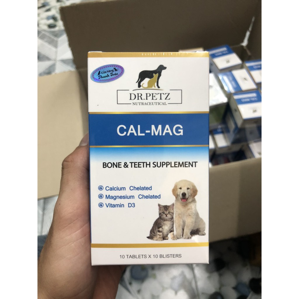Viên canxi CAL MAG - bổ sung canxi, vitamin và khoáng cho chó, mèo - Thái Lan - 10 Viên