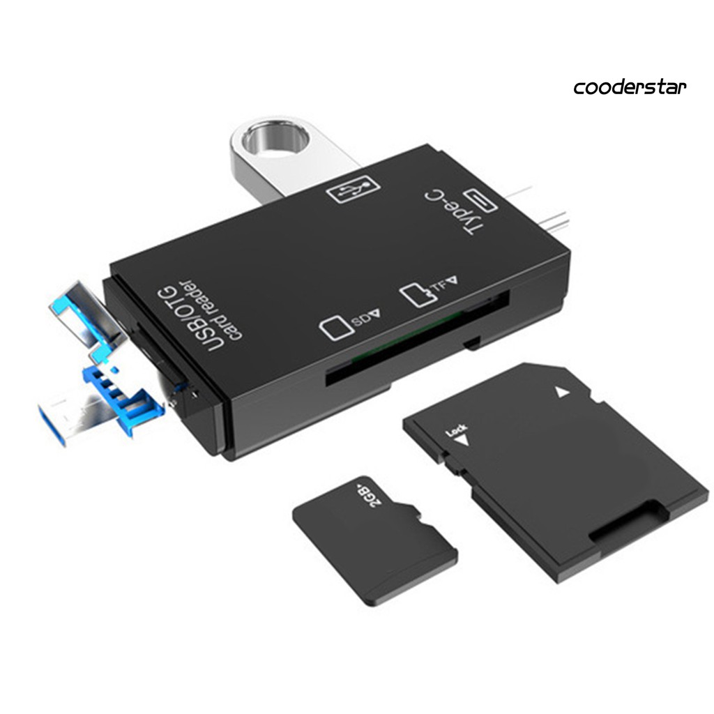 Đầu Đọc Thẻ Nhớ Usb 2.0 Type-C 3 Trong 1 Đa Năng