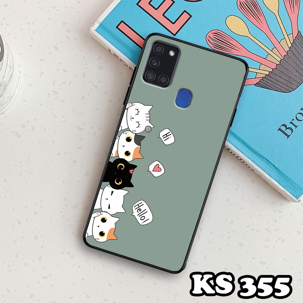 Ốp lưng Samsung A21s - Samsung A21 - Ốp in hình Cat&amp;Bear đáng yêu - Chất liệu TPU siêu bền, bảo vệ máy