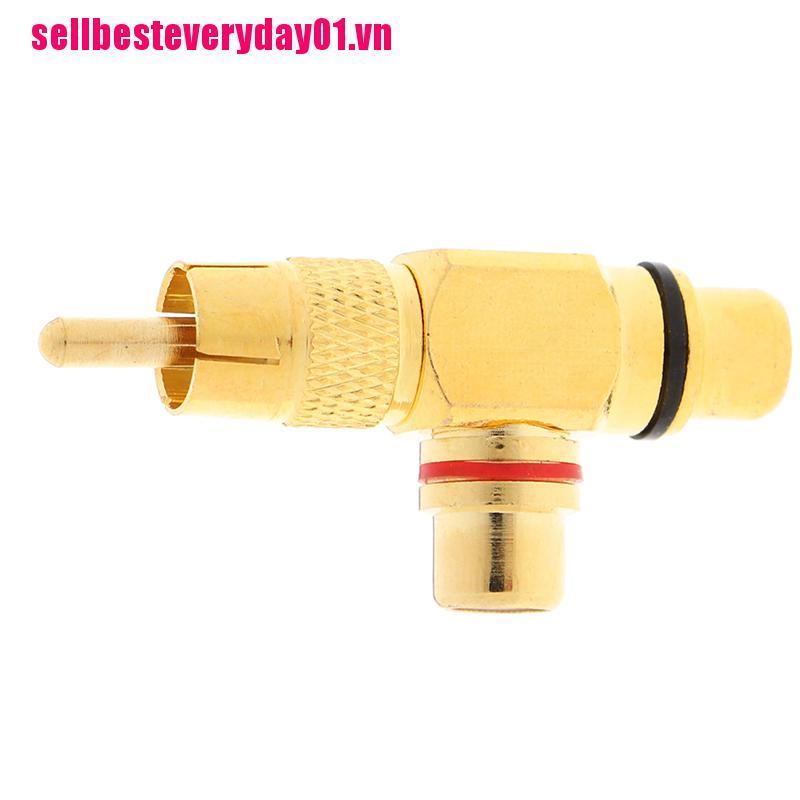 1 Đầu Chuyển Đổi Âm Thanh Rca Mạ Vàng Từ 1 Giắc Cắm Sang 2 Rca Av Video