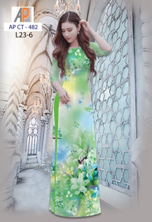 Vải áo dài in hoa ly