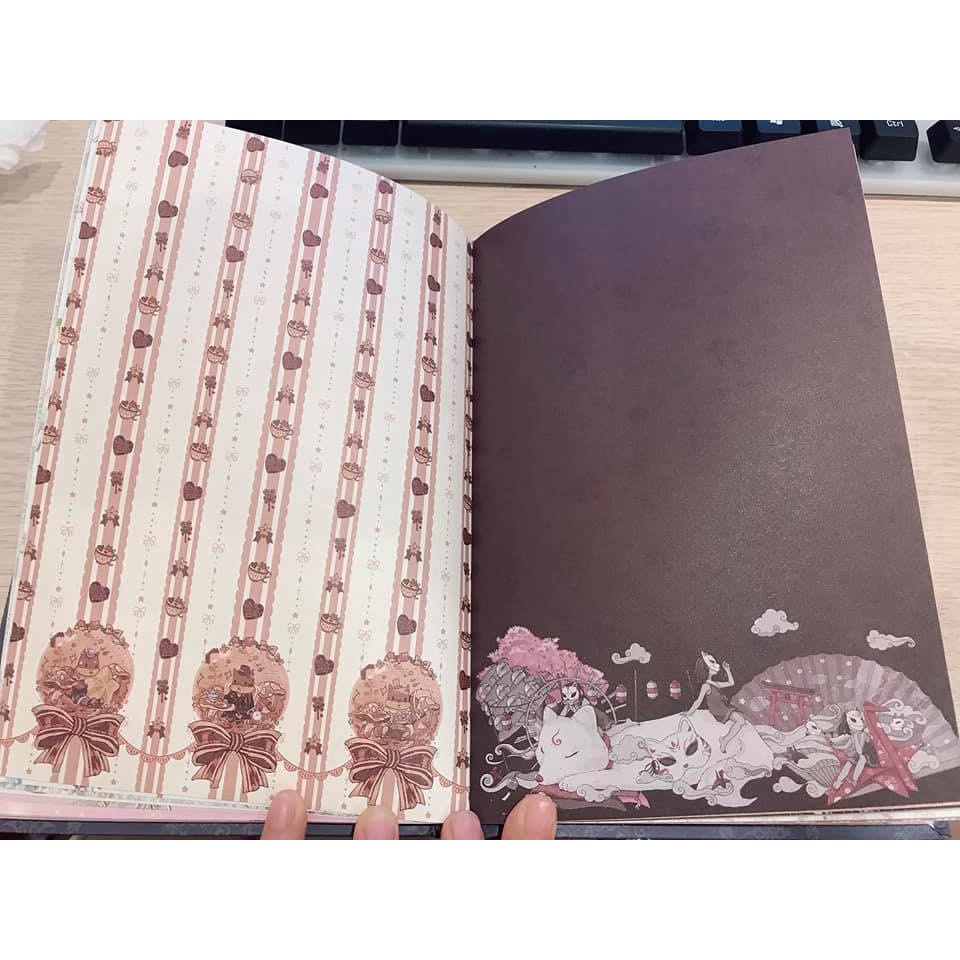 Sổ nhật ký công chúa Lolita phong cách Nghìn lẻ một đêm print dễ thương đa dạng chủ đề