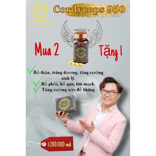 Chính hãng đông trùng hạ thảo codyceps 950 - mua 1 hộp tặng 1 hộp trà đông trùng hạ thảo chính hãng 20 gói