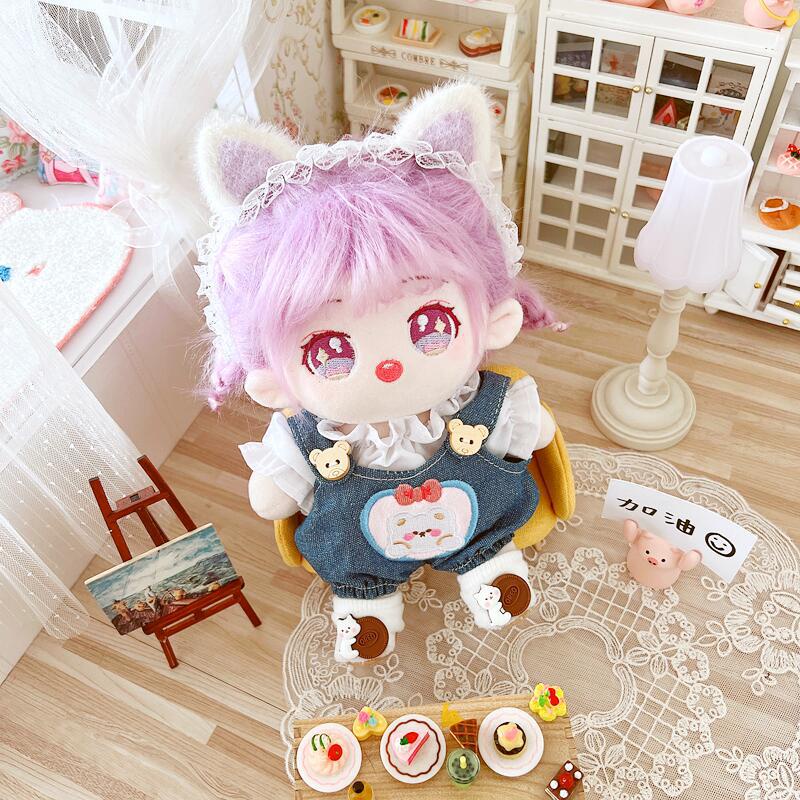 Quần Yếm Cotton 20cm Kiểu Dáng Hoạt Hình Dễ Thương Cho Búp Bê