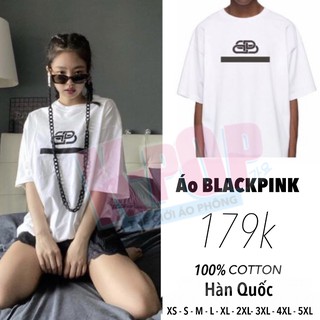 B.l.a.c.k.p.i.n.k Áo phông không cổ ngắn tay