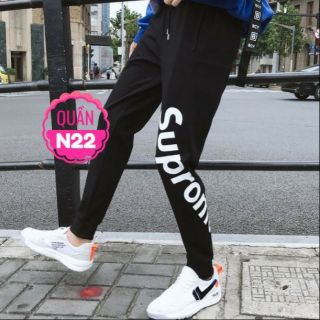 QUẦN JOGGER NAM NỮ THỜI TRANG SỌC TRẮNG   CHẤT NỈ DÀY DẶN PHONG CÁCH THỂ THAO CÁ TÍNH