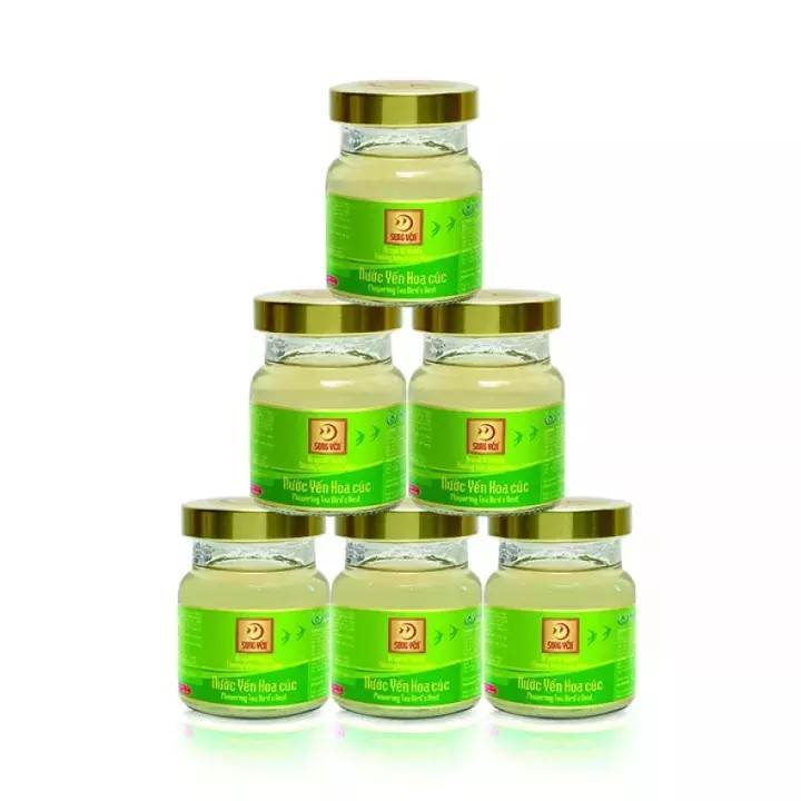 SONG YẾN - Nước yến sào Song Yến hoa cúc 13% tổ yến cao cấp (6 lọ x 70ml)