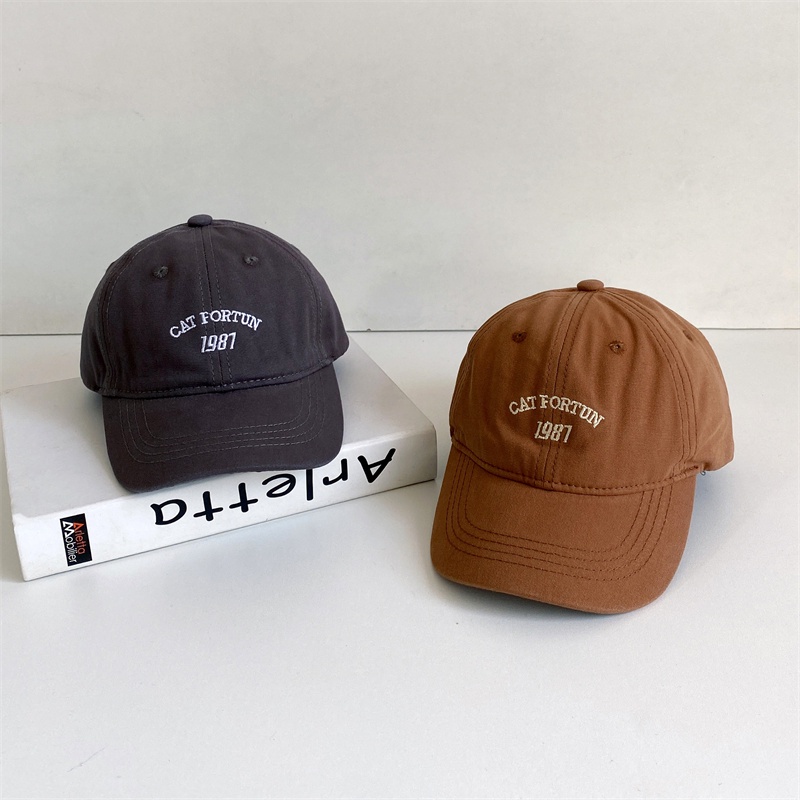 Mũ Lưỡi Trai Thêu 1987 Thiết Kế Phong Cách Retro Giản Dị Thời Trang Dành Cho Trẻ Nhỏ