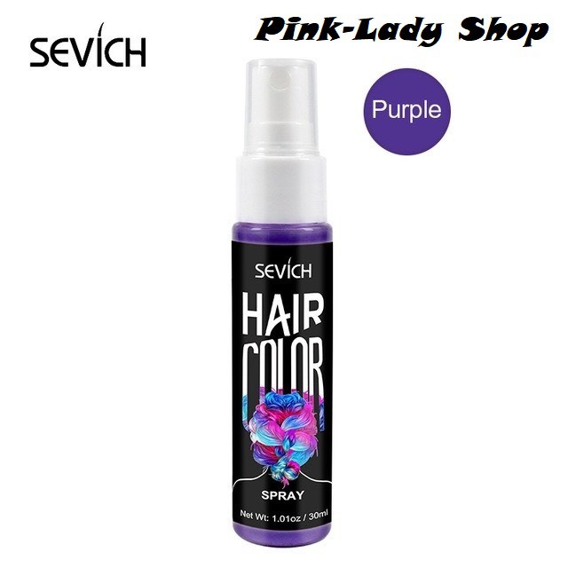 Chai Gôm Xịt Đổi Màu Tóc Màu Tím Tạm Thời Sevich 30ml/Chai Huyền Bí, Quyến Rũ