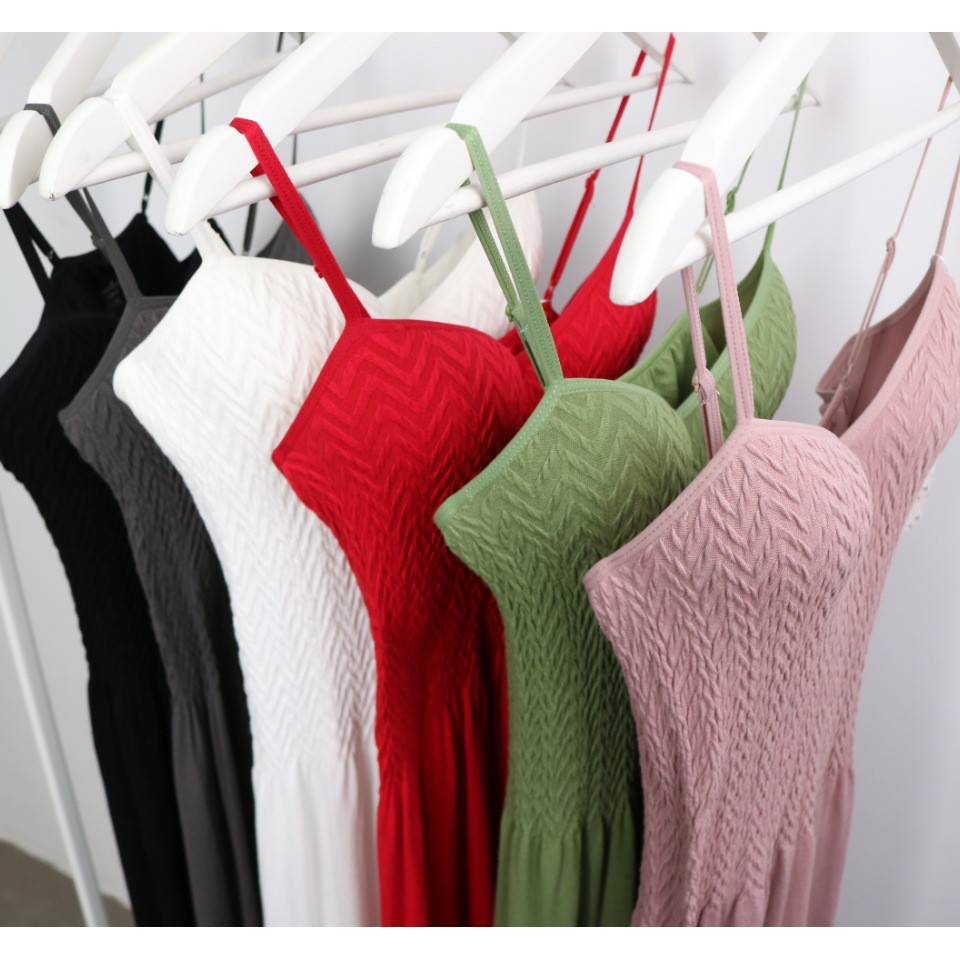 ĐẦM THUN HAI DÂY KÈM MÚT NGỰC