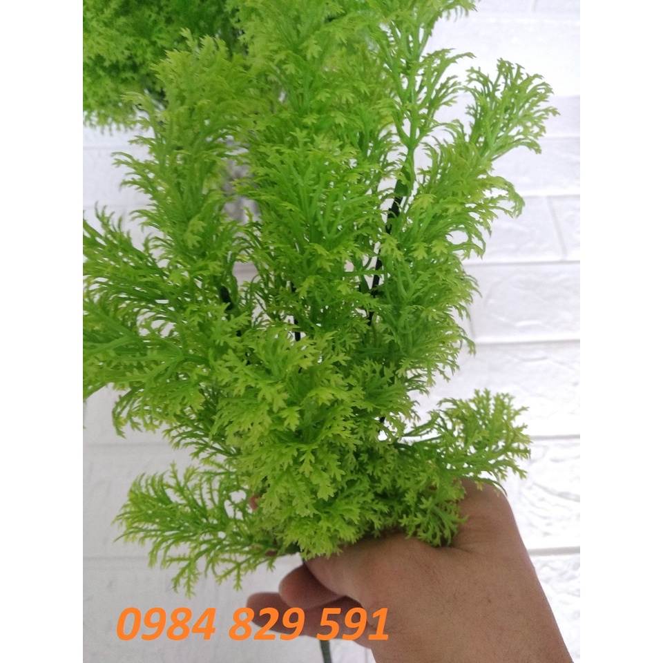 Cụm rêu điểm hoa sáp, hoa lụa, hoa giả, decor bể cá