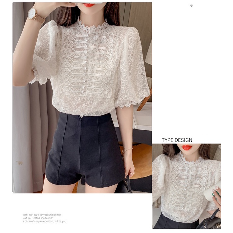 G38058 Áo ren nữ hè tay ngắn hàng nhập