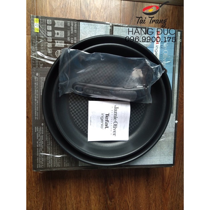 Set 2 chảo Tefal Ingenio dòng Jamie Oliver thân inox chung tay cầm  - TÀI TRANG HÀNG ĐỨC