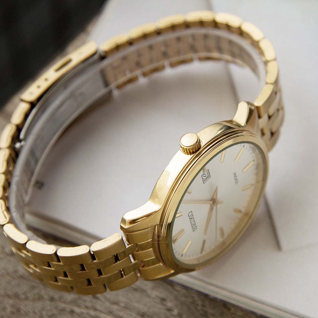 Đồng hồ nữ Seiko SUR412P1 Classic dây thép không rỉ mạ vàng chống chầy chống nước 5ATM bảo hành quốc tế 12 tháng