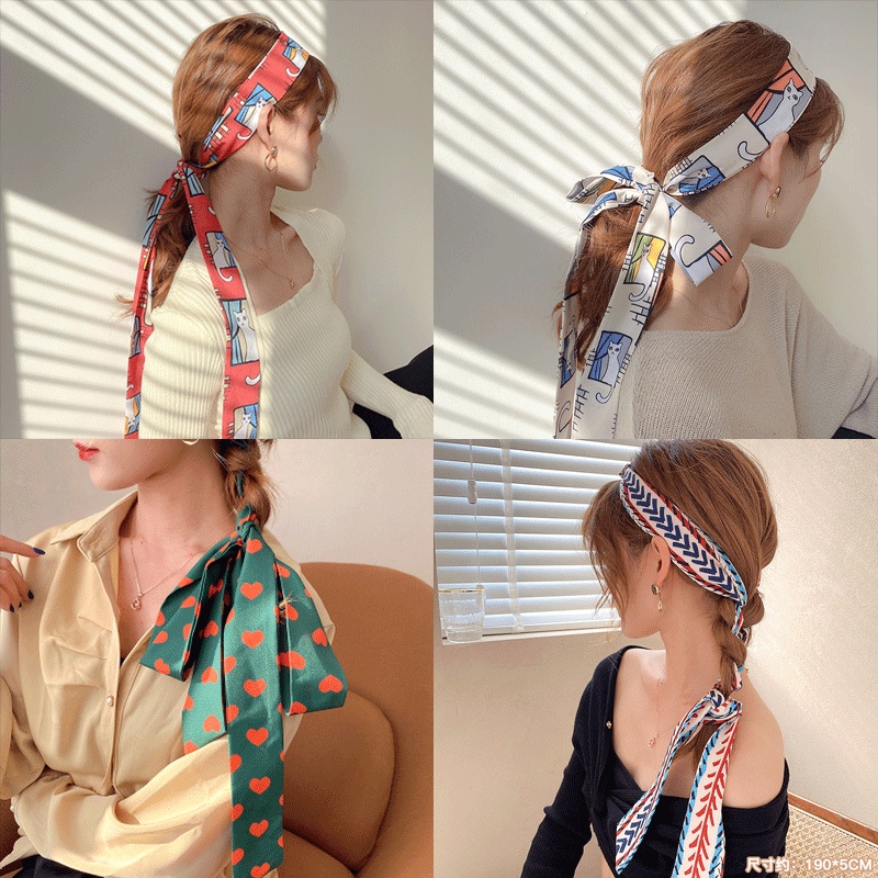 Đồ buộc tóc họa tiết thời trang phong cách retro dễ thương