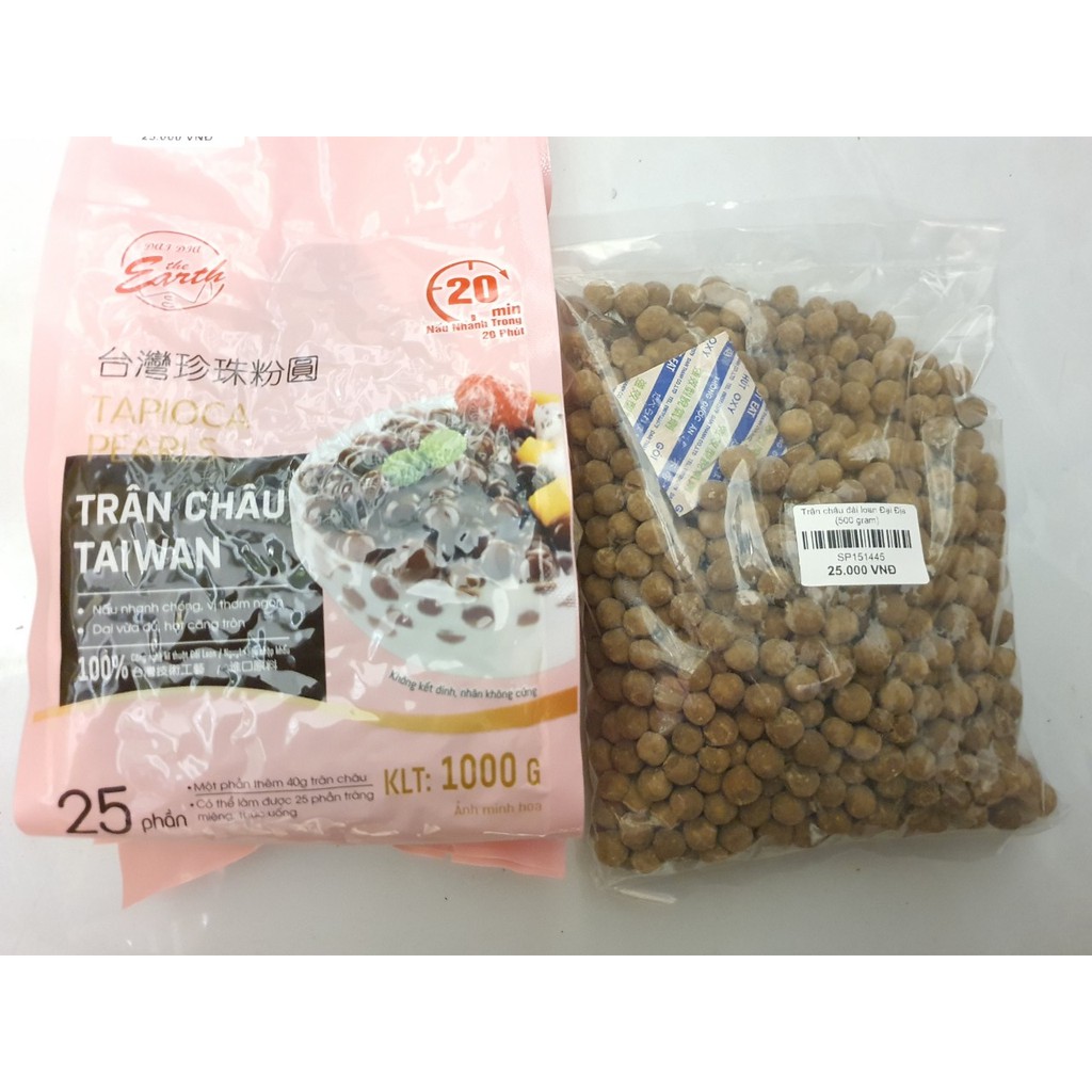 [Mã 156FMCGSALE hoàn 8% đơn 500K] Trân châu đen Taiwan Đài Loan Đại Địa 500gr - 1kg | BigBuy360 - bigbuy360.vn