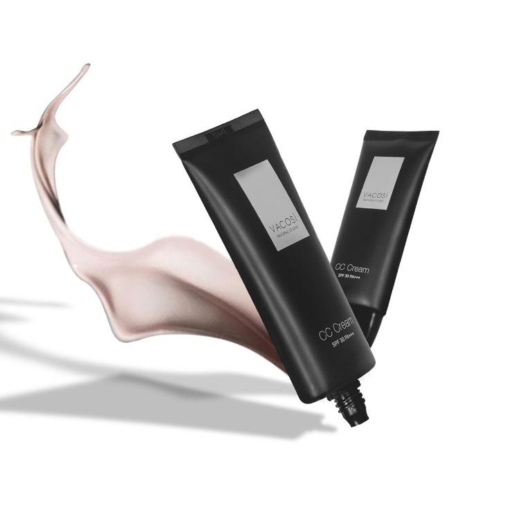Kem Nền CC Sáng Da Và Hiệu Chỉnh Màu Vacosi Whitening CC Cream SPF 30 PA+++ 60ml + Tặng 1 bịch 3 miếng bông phấn ướt | BigBuy360 - bigbuy360.vn