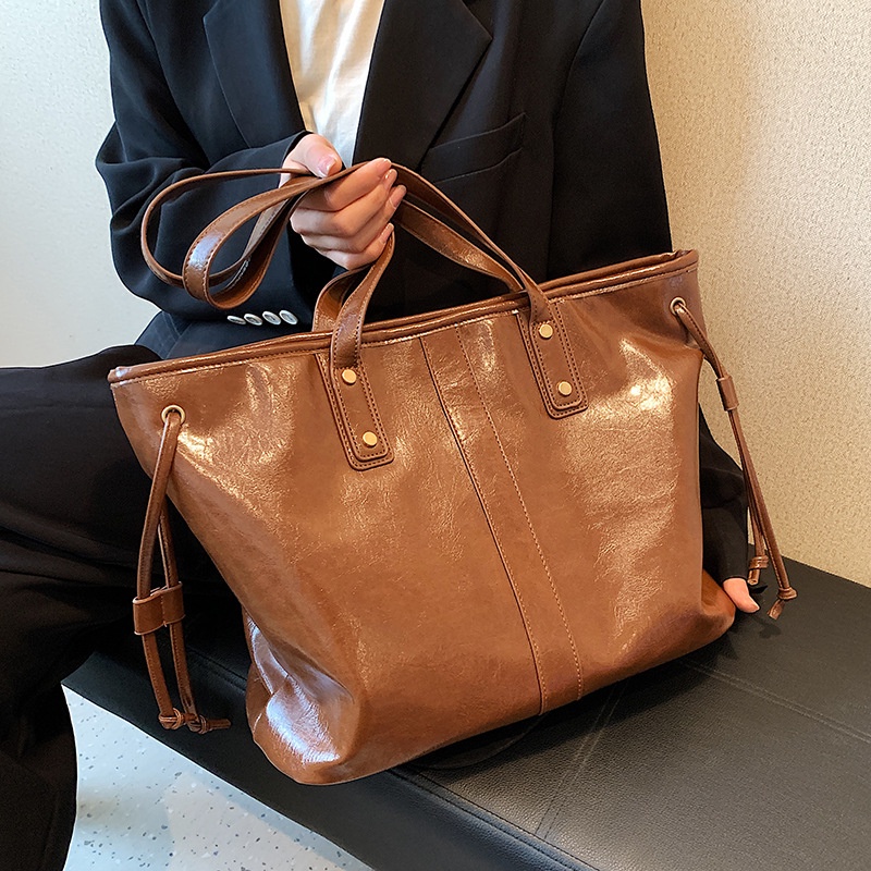 IELGY Túi Đeo Vai Cỡ Lớn Phong Cách retro Thời Trang Cho Nữ