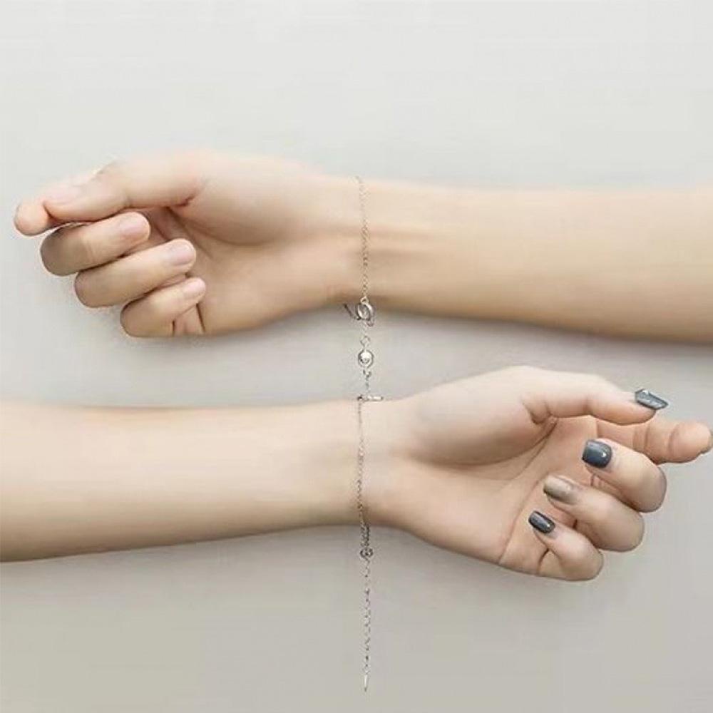 EXPEN Set 2 Vòng Tay Thép Titan Hình Mèo Dễ Thương Cho Cặp Đôi