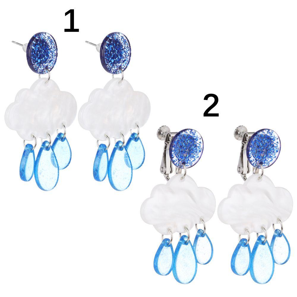 EUCA Bông Tai Hình Đám Mây Bằng Acrylic Thời Trang Cho Nữ