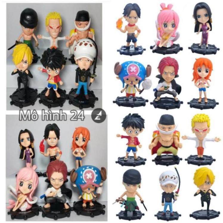 [12CM] COMBO BỘ MÔ HÌNH WCF CHIBI ONEPIECE có 2 loại onepiece Râu trắng Law luffy doflamingo figure nico robin Poseidon