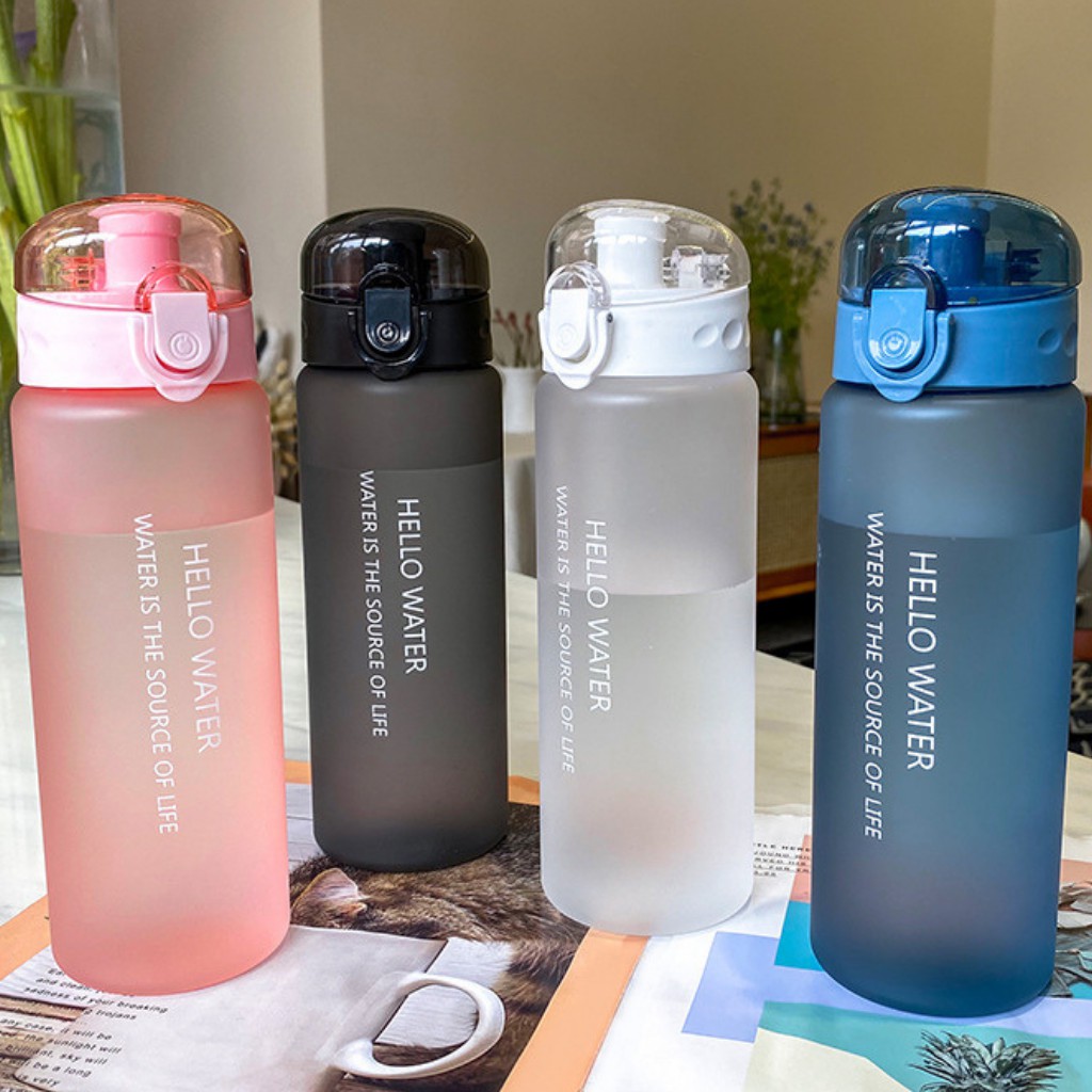 Bình nước thể thao cao cấp Hello Water 780ML đựng nước đi tập gym/ thể thao ngoài trời/ đi học làm việc