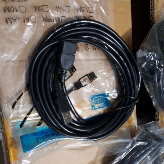 Dây USB nối dài 5m - USB TO USB BLACK - CÁP USB ĐEN