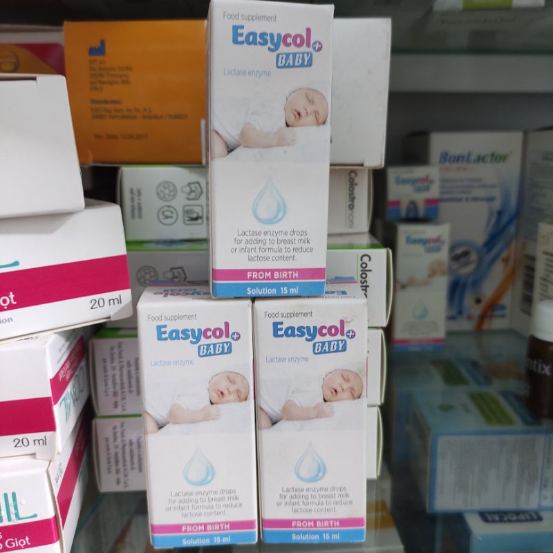 Easycol Baby bổ sung enzym lactase dành cho trẻ bất dung nạp Lactose giảm khóc đêm khóc dạ đề phân chua nhầy cặn sữa