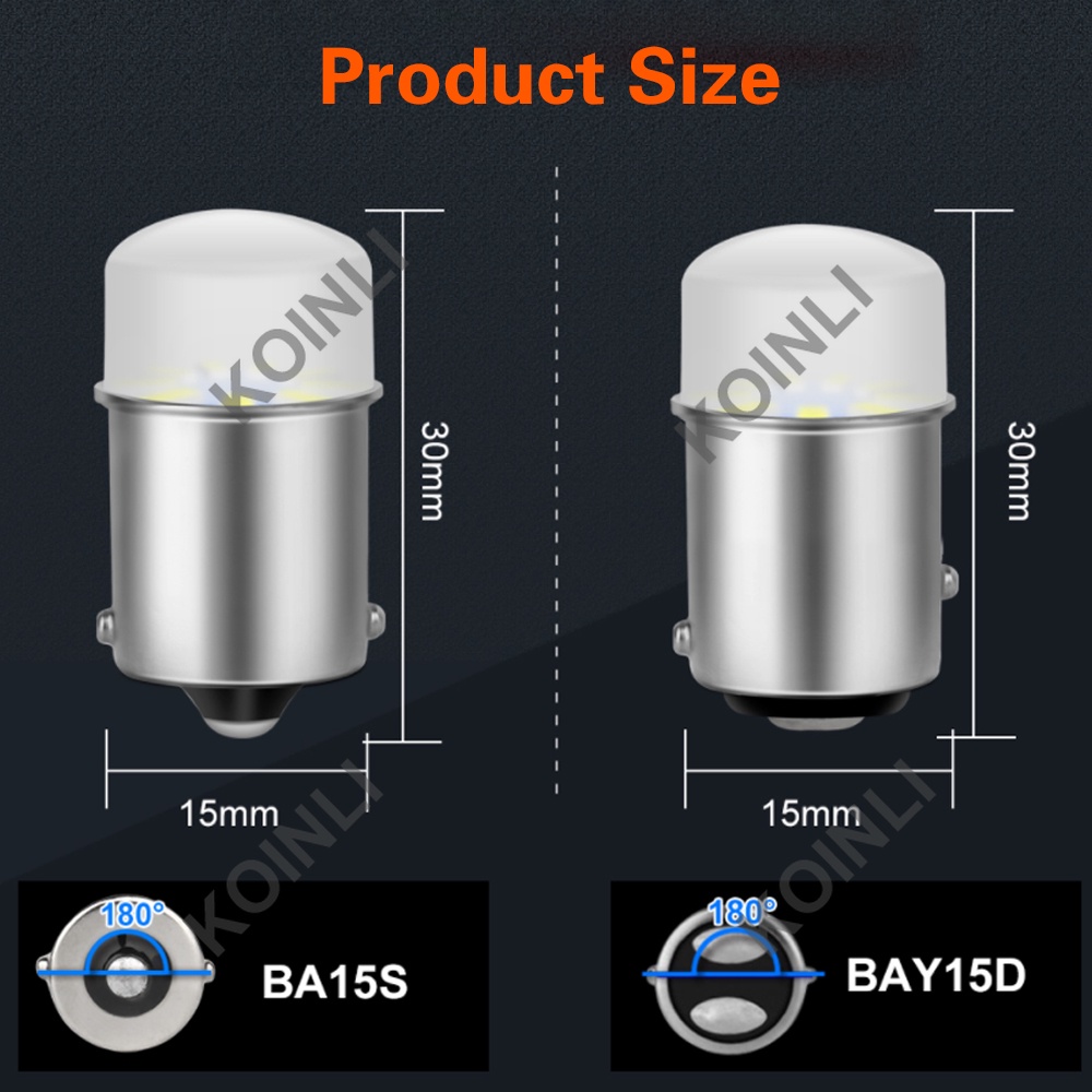 Bóng đèn LED gắn phanh xe hơi 1156 BAY15D 1157 BA15S P21W P21/5W S25 R10W 914 DC12