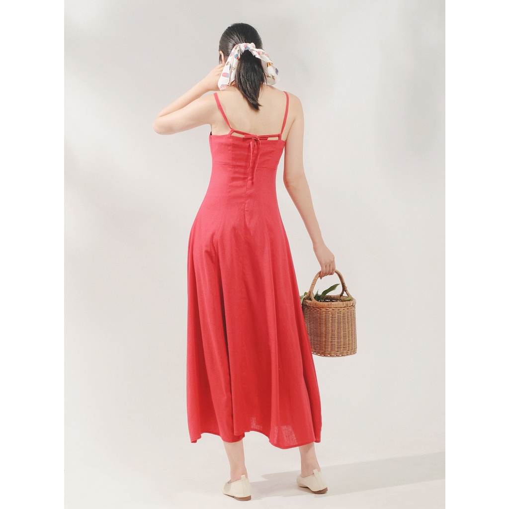 THE19CLUB - Váy linen 2 dây tự điều chỉnh - YAMA DRESS