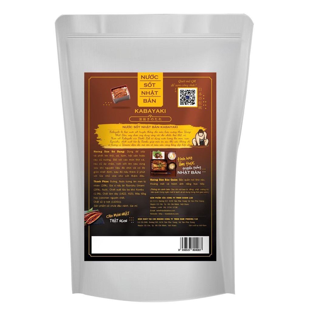Nước Sốt Kabayaki Nhật Bản - Dashi Lab - 1kg/túi