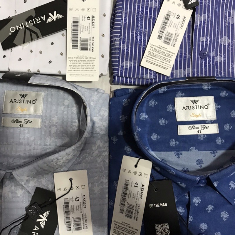 (MAIHSM25K) Áo sơ mi nam dài tay ARISTINO slim  sợi sồi ALS24207 (xả)