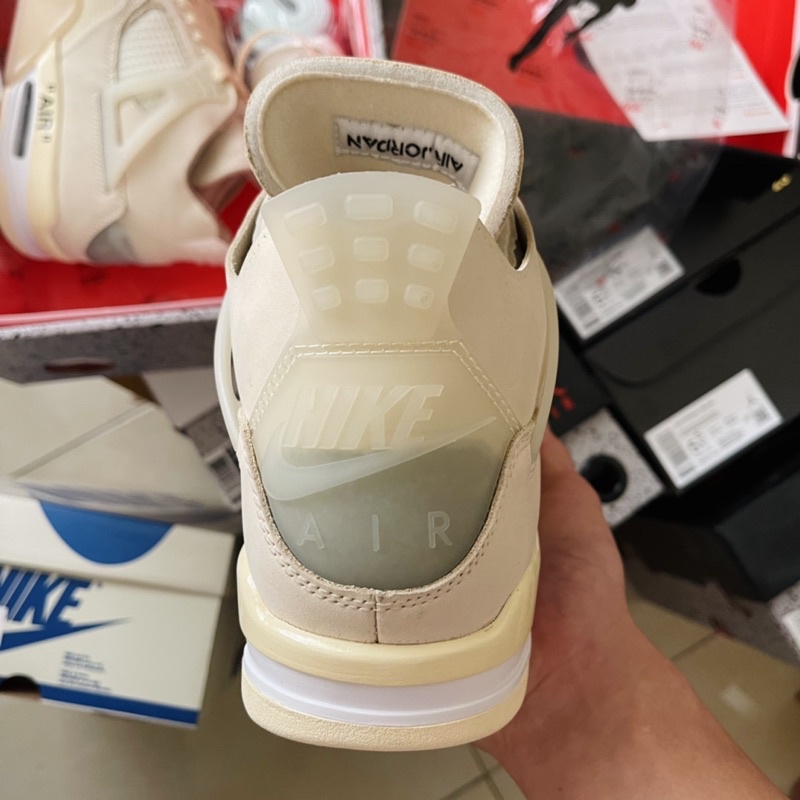 Giày thể thao Jordan 4 vàng kem hàng cao cấp đủ size nam nữ  Giày sneaker jordan4 Re