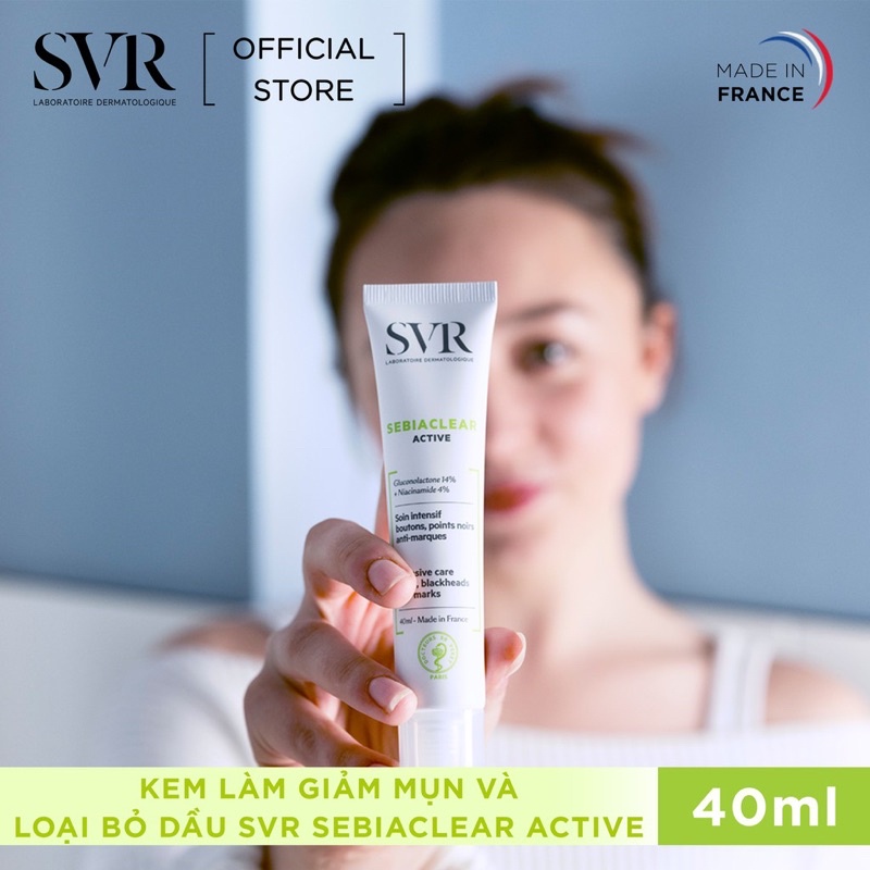 Kem giảm mụn SVR SEBIACLEAR Active kiềm dầu thu nhỏ lỗ chân lông