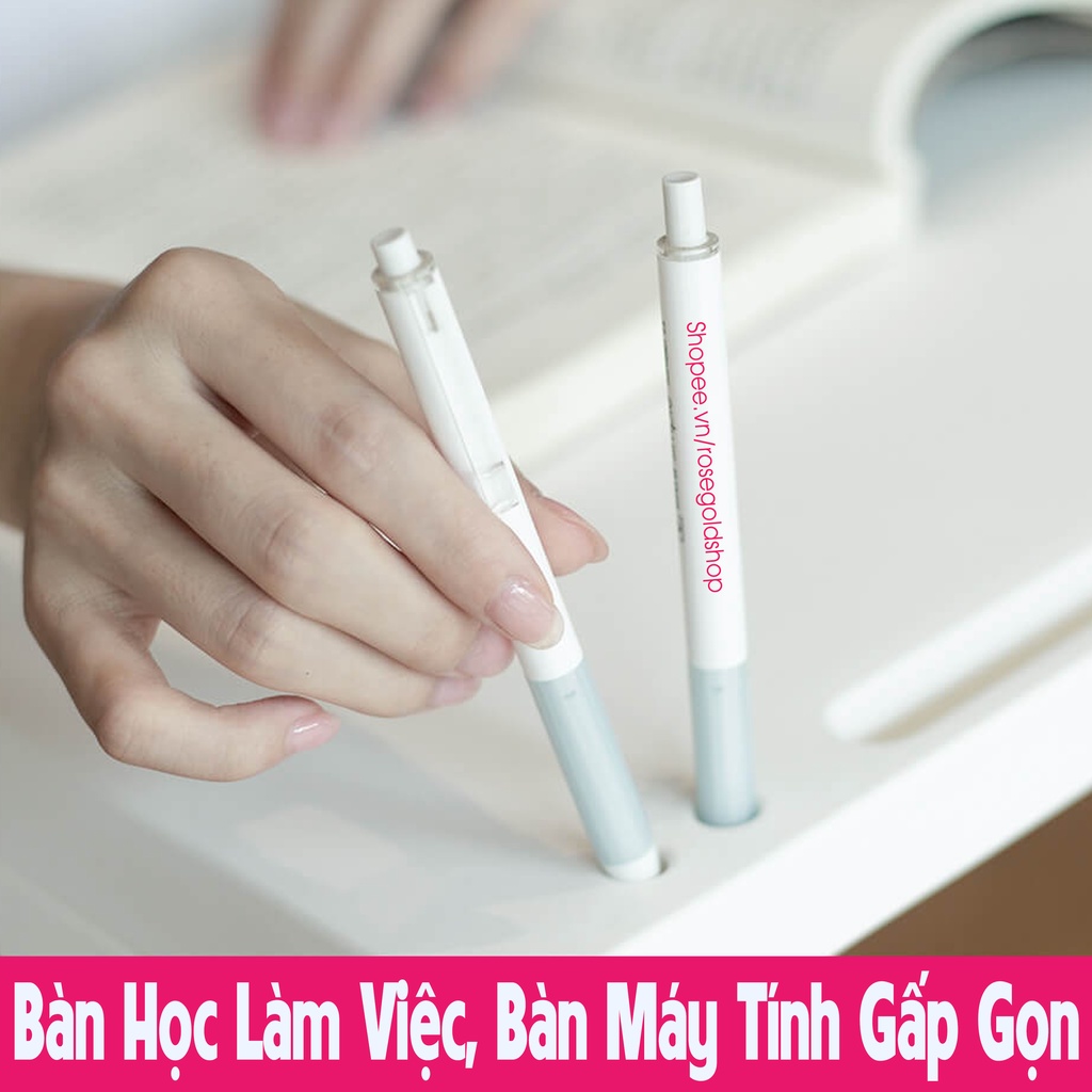 Bàn Học, Làm Việc, Bàn Máy Tính Gấp Gọn (Size 65*36*27cm) Dễ Dàng Cất Và Mang Đi - Nhựa Việt Nhật - Hàng Việt Nam