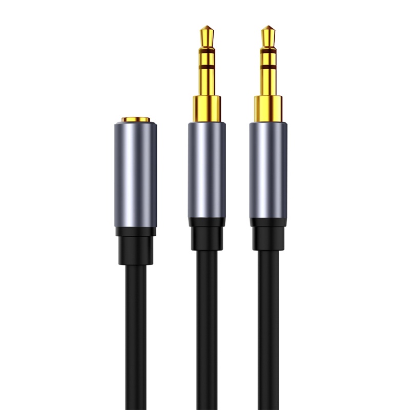 Cáp Mở RộNg Âm Thanh Tai Nghe 3.5mm ĐầU CắM Sang 2 Lỗ CắM Aux Cho MáY TíNh