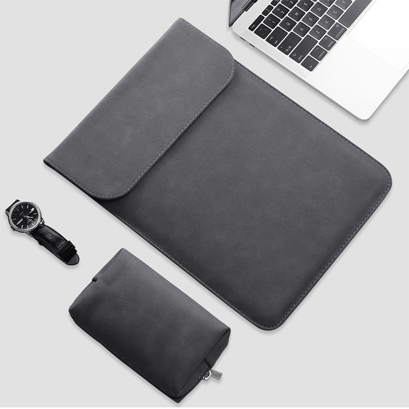 Bao da Macbook + Túi Đựng Sạc Thiết Kế Dọc.