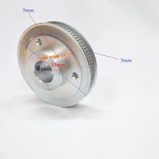 PULY BÁNH RĂNG NHÔM 80 RĂNG-2GT-14MM CHO CHẾ XE SCOOTER ĐIỆN